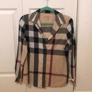 Authentic Burberry button up like new